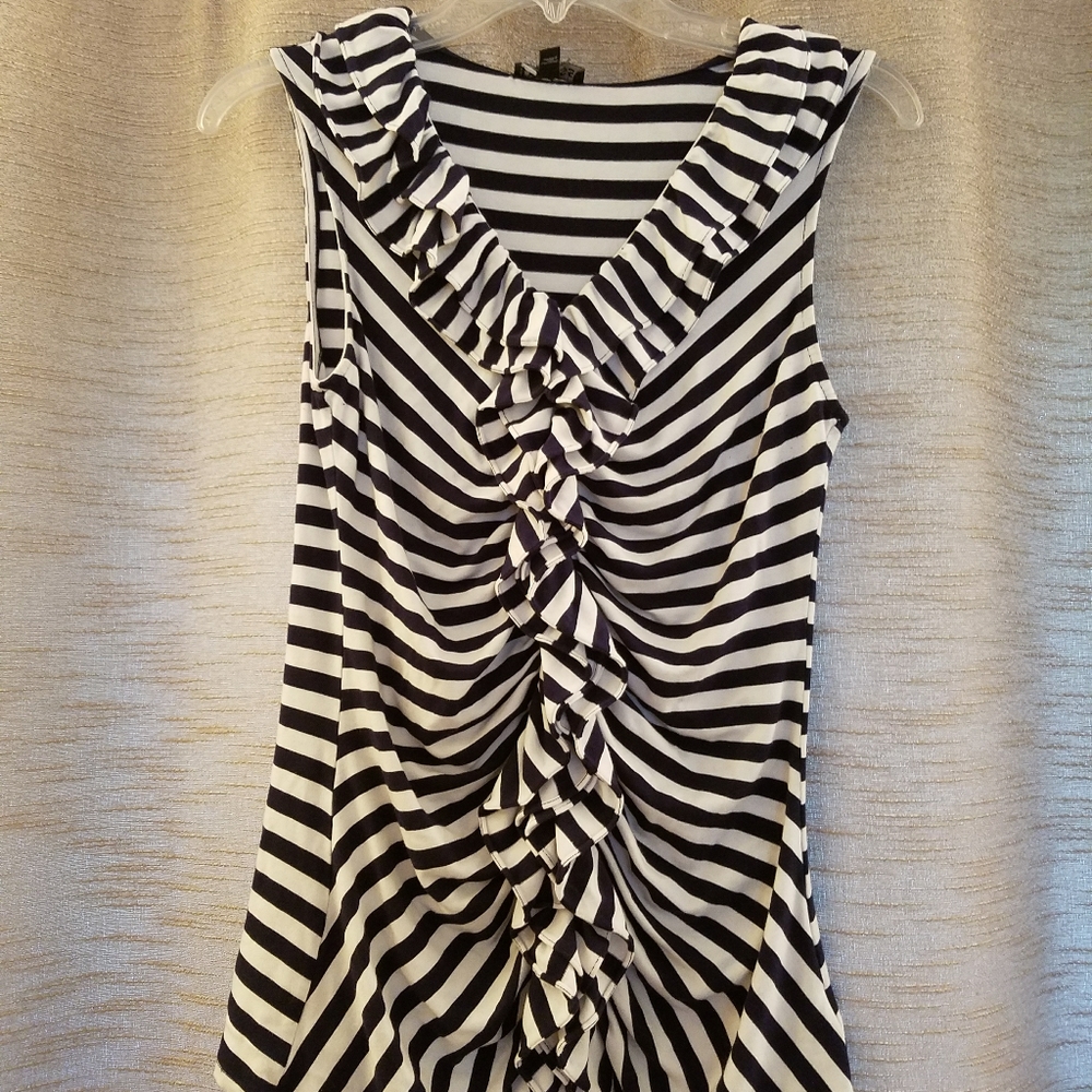 Express ruffled tank top, size M